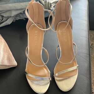 Silver Metallic Heel